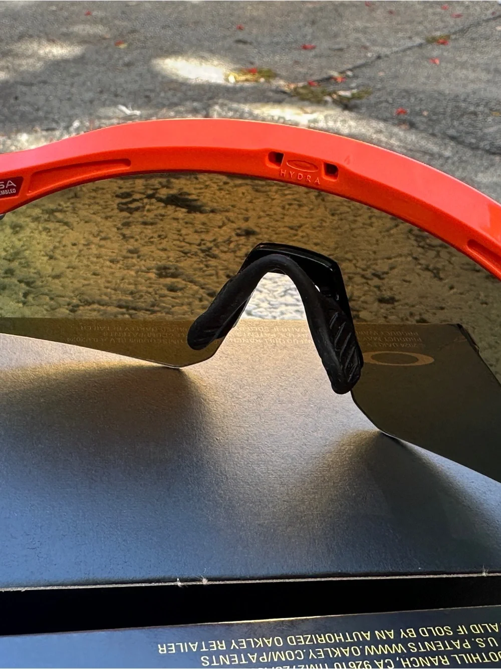 Oakley Hydra Neon Orange Frame Prizm Sapphire Lenses New Authentic OO9229 06-37